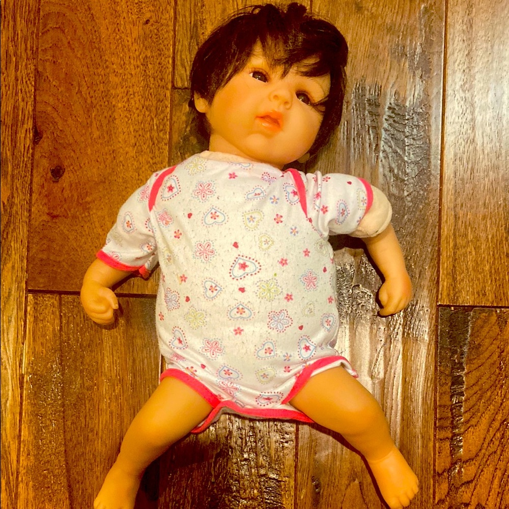 Charming Baby Doll with Pink and White Outfit